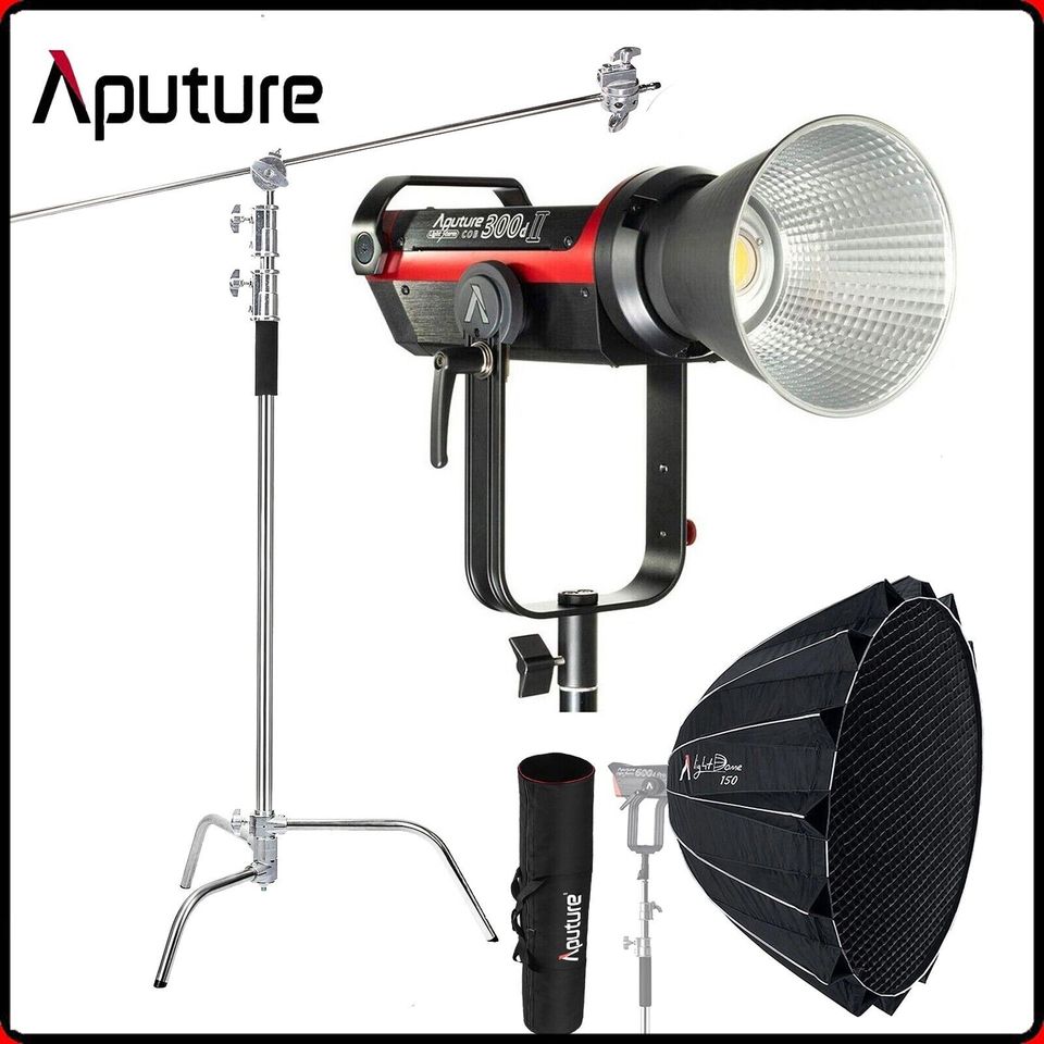 Vermietung: Aputure 300d Mark II mit Light Dome II und C-Stand in Hannover