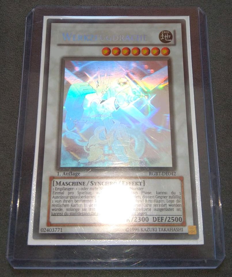 Yugioh Karte Werkzeugdrache Ghost Rare 1. Auflage in Untersiemau