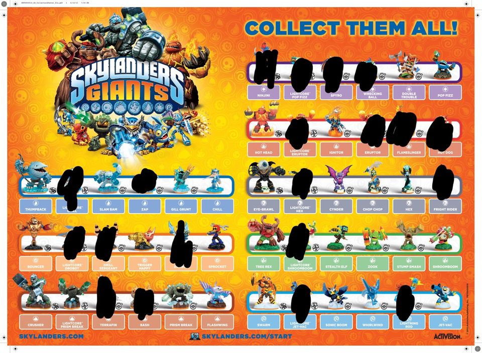 Skylanders Giants Kollektion in Schinkel