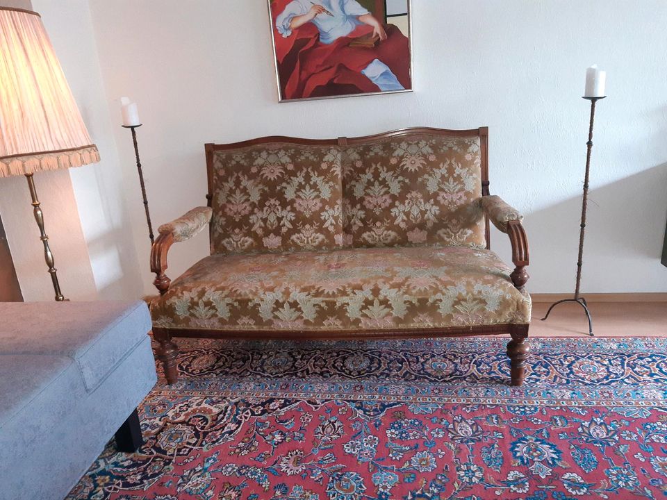Wunderschöner Antik Biedermeier Sessel/ Sofa 2er Sitz in Bodenheim