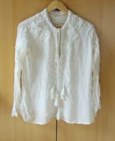 Bluse Chiffon Stickerei Creme Quasten Schleife Bershka Gr. S Nordrhein-Westfalen - Leverkusen Vorschau