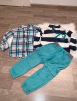 Cooles Set H&M Vertbaudet Hemd kariert Türkis Polo Shirt Hose 104 Baden-Württemberg - Sulz Vorschau