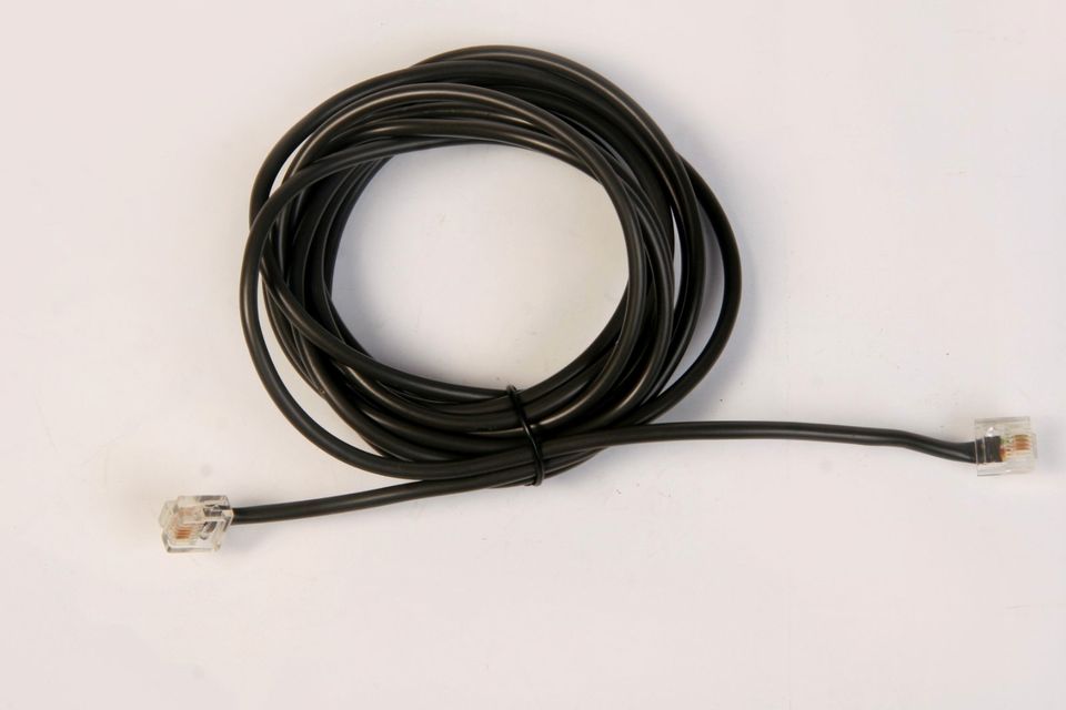 Telefonkabel schwarz TAE F Stecker RJ11 Stecker universal 3m in Neumarkt i.d.OPf.