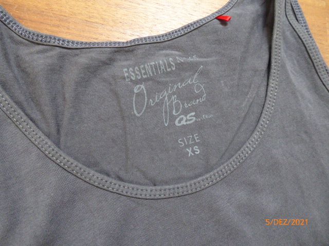 S.OLIVER - Top Shirt Träger dunkelgrau in Gr. XS / 34 in Ehrenkirchen