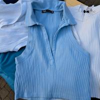 NA-KD Oberteil KurzShirt in Weiss und Gr. S Thüringen - Altenburg Vorschau