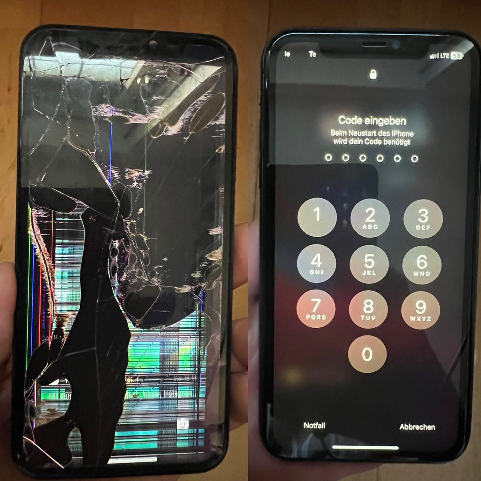 iPhone Xs XR Max 11,12 13 Pro mini Display Reparatur defekt Riss in Neuwied