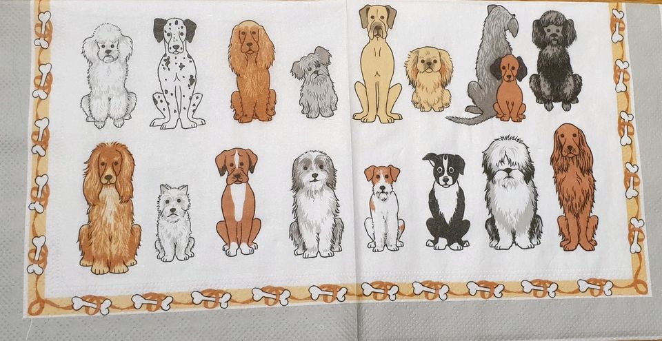 ♡♡ Suche, diese Serviette mit vielen Hunden ♡♡ in Hameln