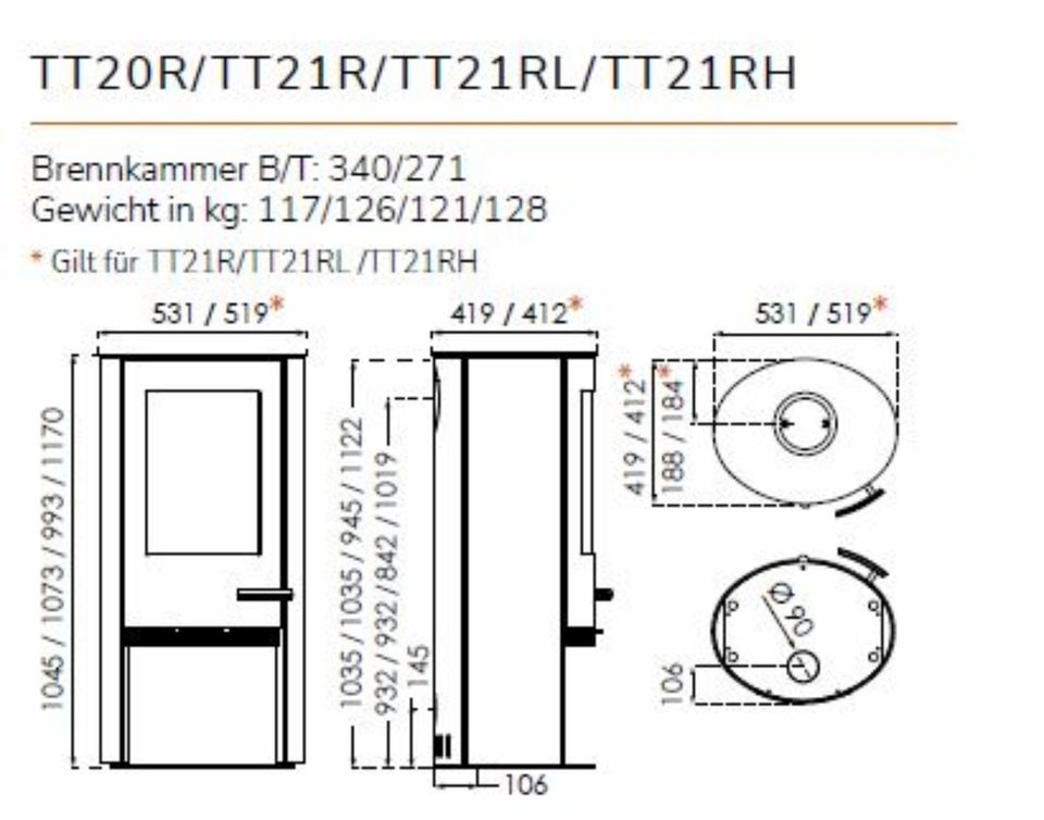 Kaminofen TermaTech „TT21RH“ – Vorrätig!! in Großefehn