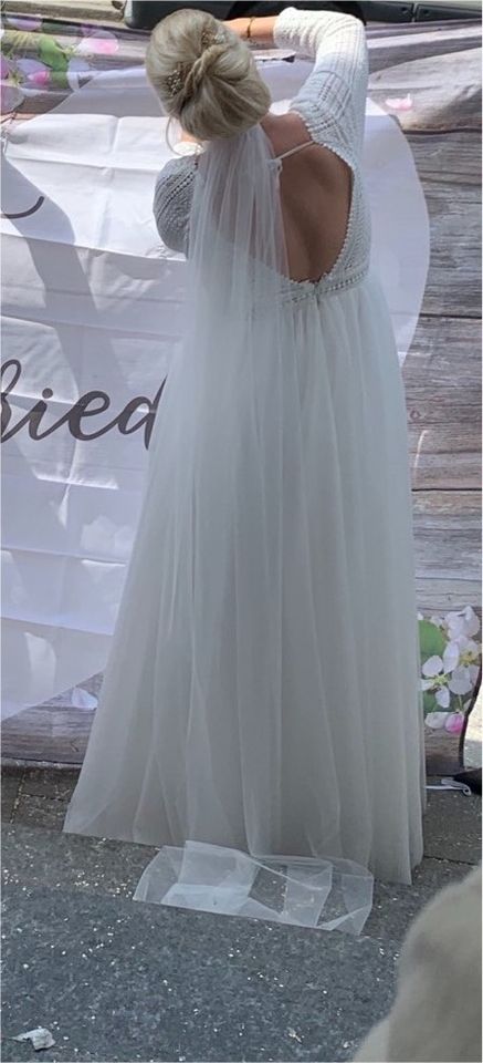 Brautkleid Hochzeitskleid Boho Spitze Tüll Ivory Elfenbein in München