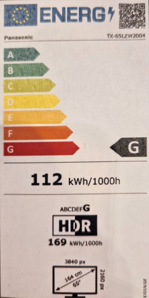Panasonic TX-65LZW2004 OLED TV (65 Zoll (164 cm) - Aussteller - in Osnabrück