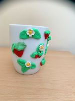 Geschenktasse, Kaffeetasse, Teetasse Erdbeeren aus Fimo dekor Bayern - Friedberg Vorschau