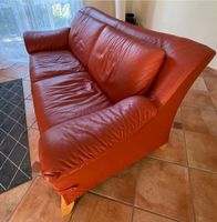 Sofa aus Leder, 2 Stück, orange, bequem Nordrhein-Westfalen - Spenge Vorschau