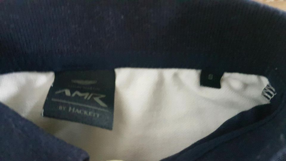 Hackett Aston Martin Racing Polo Shirt Blau/ Weiß/ Lime Gr. S in Düsseldorf