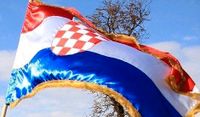 Kroatisch flagge - Hrvatska zastava Frankfurt am Main - Bonames Vorschau