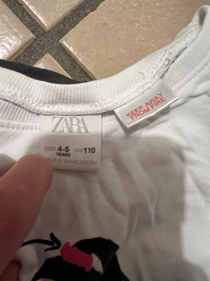 Ballerina Shirts Mädchen Zara zusammen 3€ Größe 110 in Reichshof