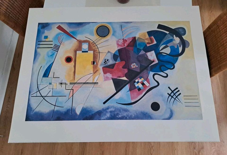 80x60 cm2 Kunstdruck gelb-rot-blau wassily kandinsky in Darmstadt