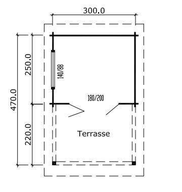 * Gartenhaus * Typ Atlanta * Blockhaus mit Terrasse * 3,0x4,70m in Elze