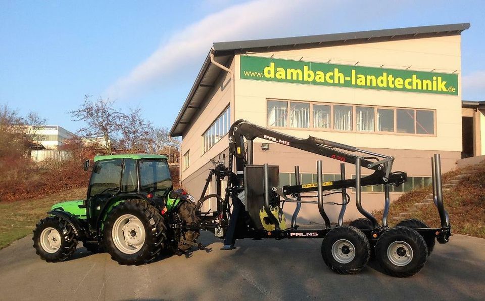 Rückewagen; Forstanhänger, Palms, Forstkran; Rückeanhänger, Holzh in Buchen (Odenwald)