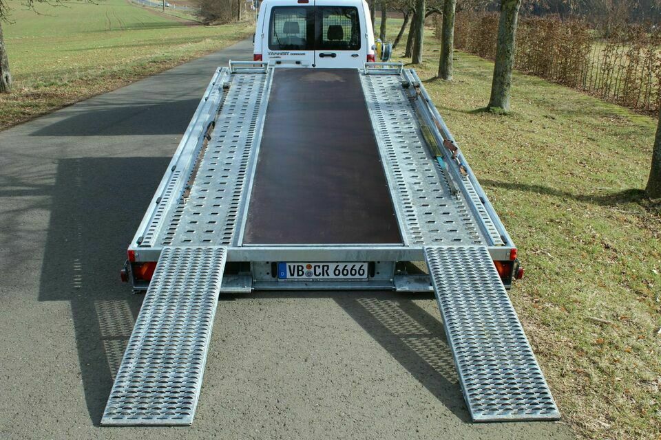 Autotransportanhänger mieten | 3000kg kippbar | In Mücke in Mücke