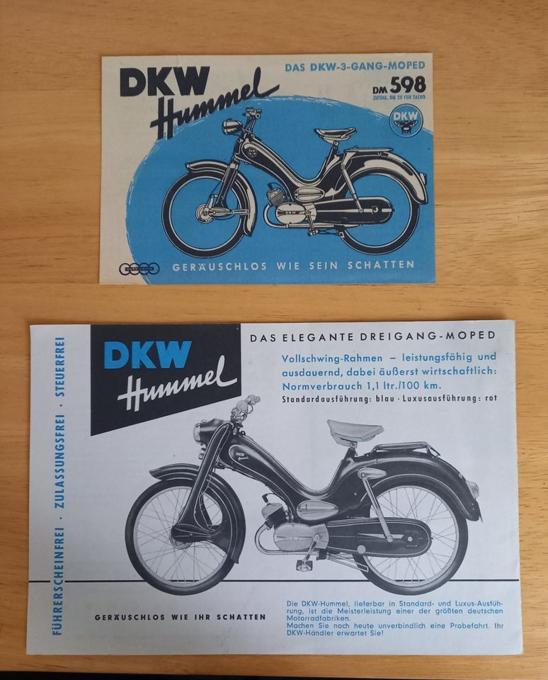 DKW Hummel Werbung Werbeprospekt 50iger Jahre in Zeitz