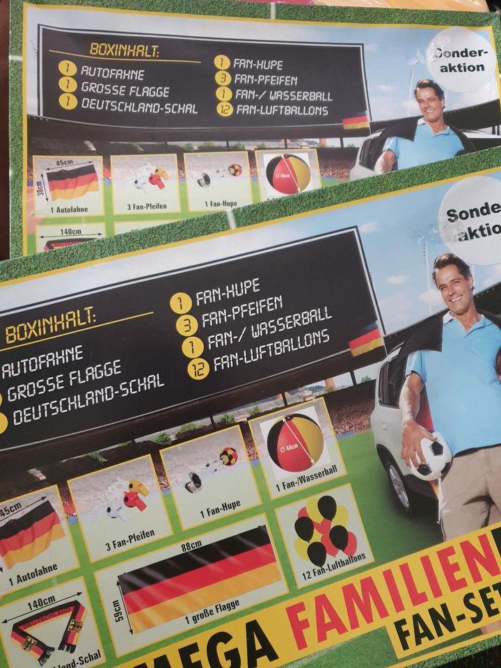 2 Deutschland Fan Fußball EM Set Neu und OVP in Niederzier