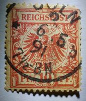 Briefmarke Reichspost 1891 Deutsches Reich Krone Adler 10 Pf Münster (Westfalen) - Sentrup Vorschau