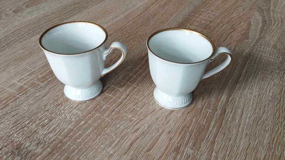 2 weiße Espressotassen Mokkatassen in Ueckermuende