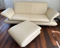 Ledercouch 2Sitzer mit Hocker Bayern - Kempten Vorschau