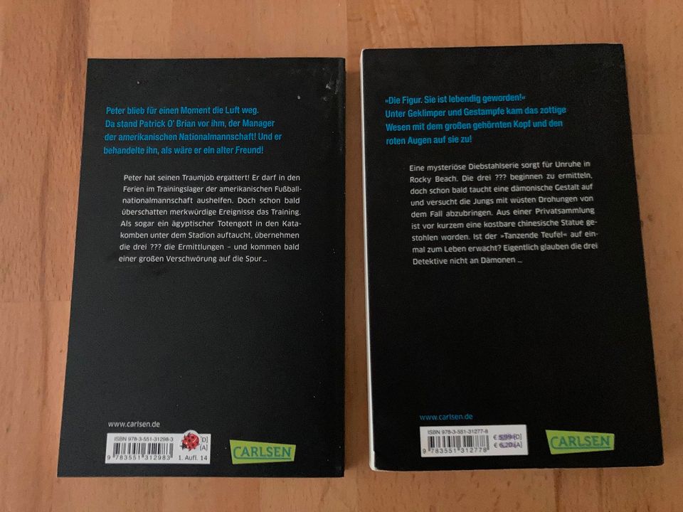 2 Taschenbücher Serie die 3 Fragezeichen Fußball-Falle Teufel in Eschborn