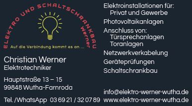 **Elektroinstallationen aller Art, NEU: PV-Anlagen in Gotha