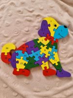 Holzpuzzle Hund zum Zahlen& Buchstaben lernen Bayern - Stockstadt a. Main Vorschau