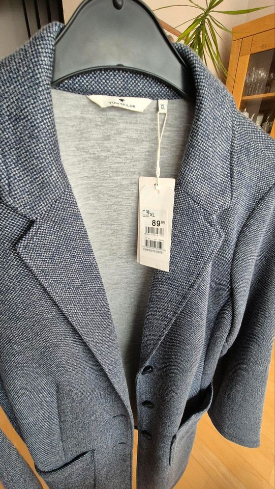 Tom Tailor Jersey Mantel, Blau, Größe XL, Neu mit Etikett in Neuwied