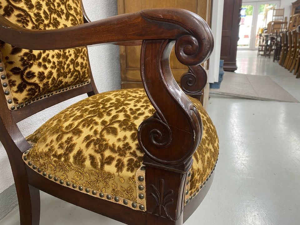 Antiker Stuhl Thron Sessel Esszimmer Antik Stil Barock in Völklingen