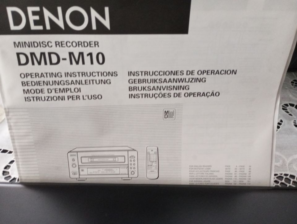 DENON DMD-M10  MInidisc Recorder mit Fernbedienung und Anleitung in Meißner