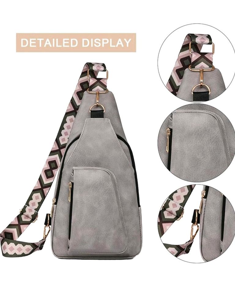 NEU Cross Body Schultertasche Brusttasche Rucksack Damen grau in Herne