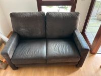 2-Sitzer-Couch Leder schwarz matt B 144 cm x T 90 x 90 H Essen - Essen-Stadtmitte Vorschau