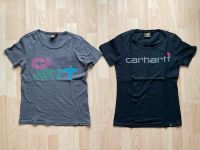 2 T-Shirts von Carhartt, Größe: S, grau und schwarz mit Print Hessen - Petersberg Vorschau