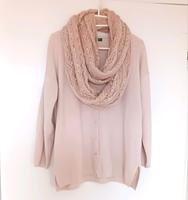 ⚜️ Set BENETTON Strickjacke + Loop Schal altrosé Gr. 44 XXL Bayern - Zorneding Vorschau