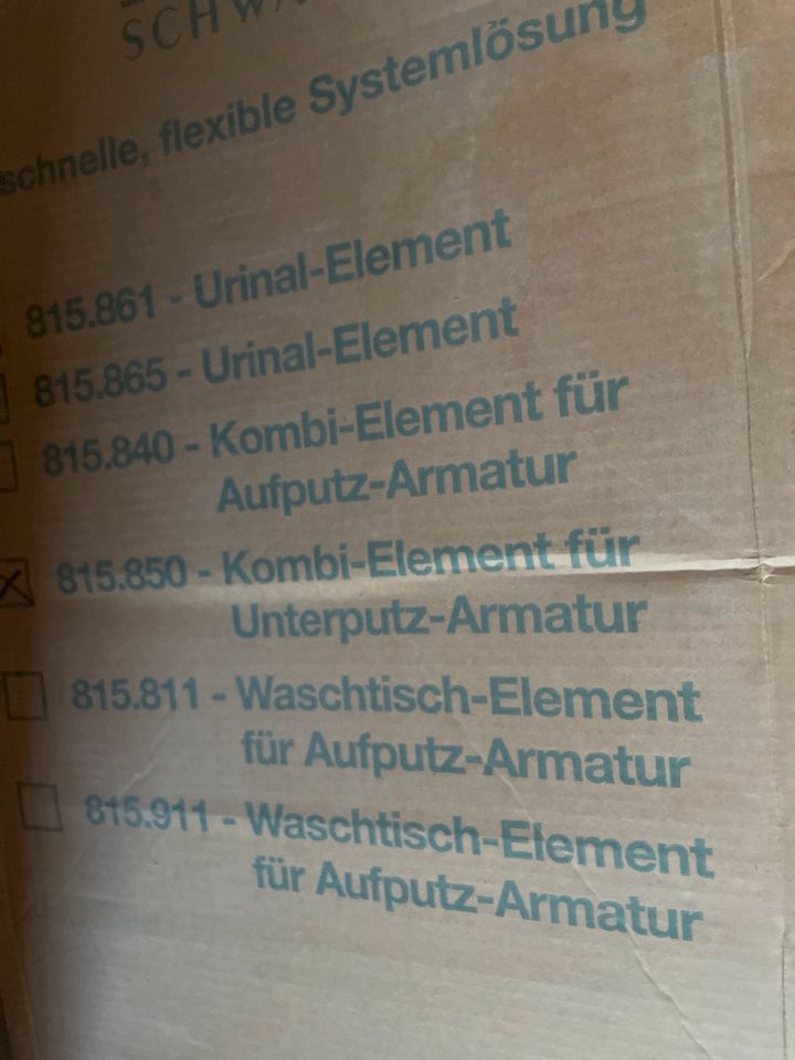 Schwab Urinal und Kombi Element Unterputz Armatur in Groß-Umstadt