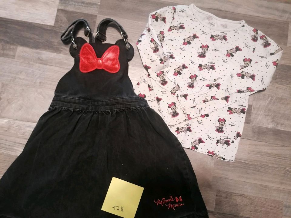 Kleid+LA Shirt Gr. 128 Minnie Mouse abzugeben in Dillingen (Saar)