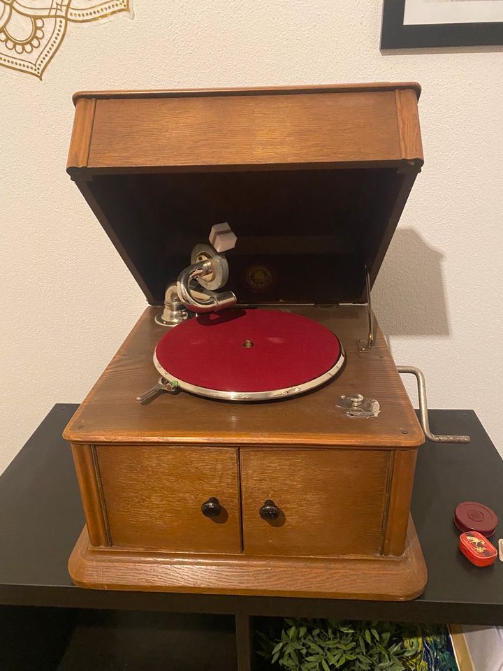 Grammophon Polyphon Musik inkl Nadeln His Masters Voice + Platten in Regensburg