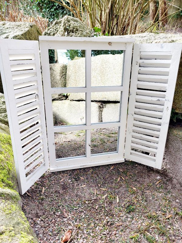 ♡ Shabby Chic Badezimmer Spiegel Fenster mit Jalousien/Türen *NEU in Ratingen