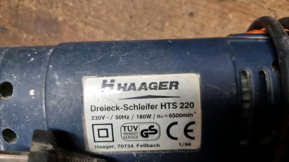 Dreiecksschleifer Haager 220S in Heilbronn