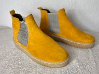Gabor Lederstiefel Chelsea Boots Wildleder gelb Senfgelb Curry Berlin - Mitte Vorschau