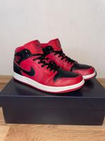Jordan 1 Mid Schwarz Rot (Reverse Bred (2021) Hessen - Rodgau Vorschau