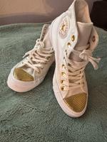 Converse All Stars ( High ) Weiß/Gold.  Gr.39,5 Baden-Württemberg - Sachsenheim Vorschau
