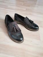 Halbschuhe Slipper Loafer Budapester Schuhe braun grün Damen 36 Hessen - Ebsdorfergrund Vorschau