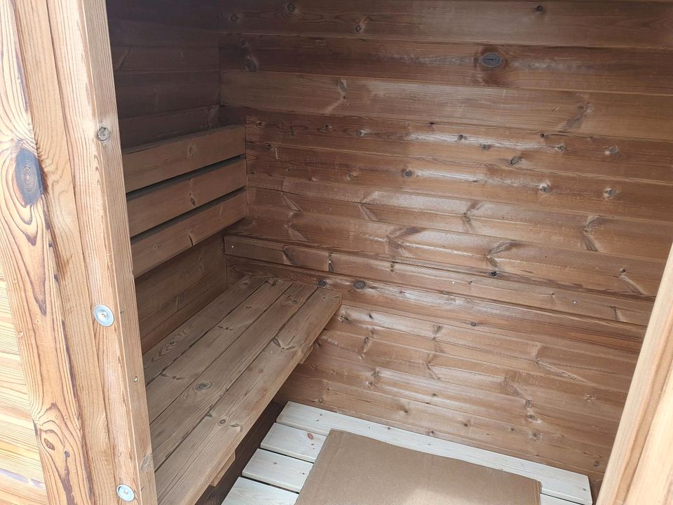 Faßsauna Quadro Sauna mit Elektroofen Aussensauna in Hamburg