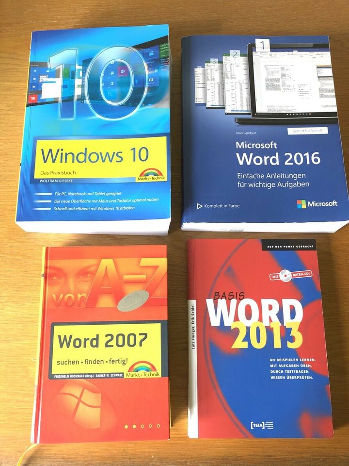 Verschiedene Computerratgeber für Word 2016, 2013, 2007 in Vohenstrauß