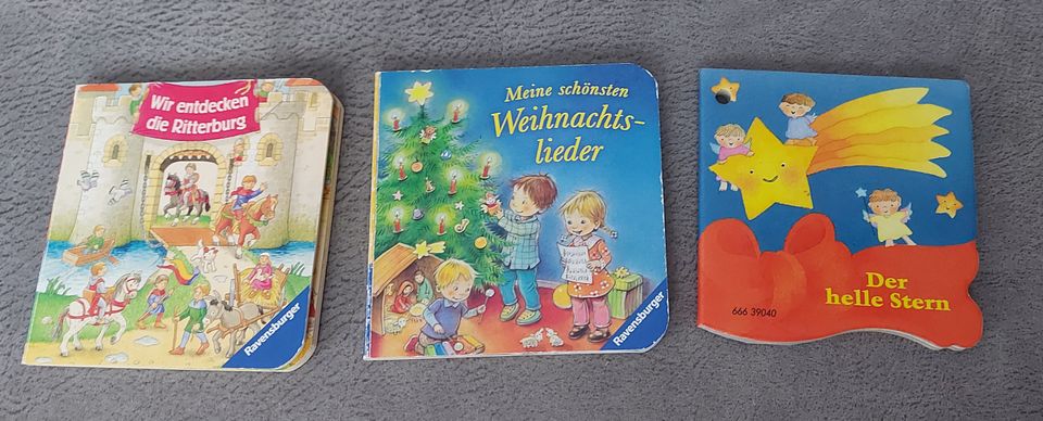 3 Mini-Bücher: Weihnachtslieder, Ritterburg, Der helle Stern in Koblenz